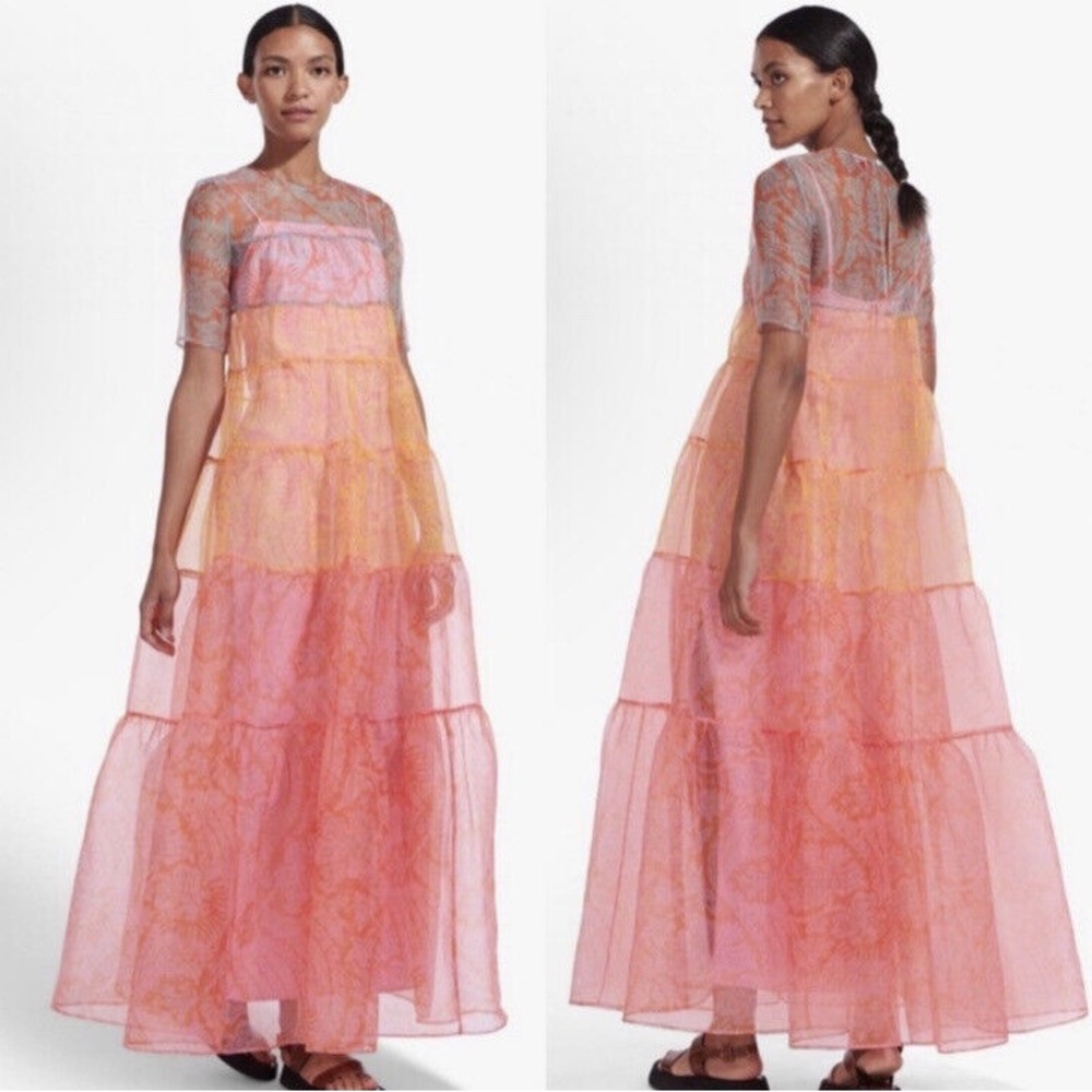 STAUD Hyacinth Dress in Floral Wave Size XL